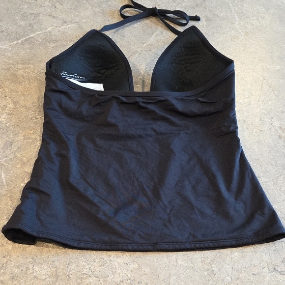 (J35) Kenneth Cole Black Garment Swim Top Sz M - Picture 4 of 5